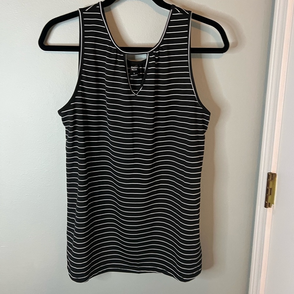 Black & White Striped Tank Top